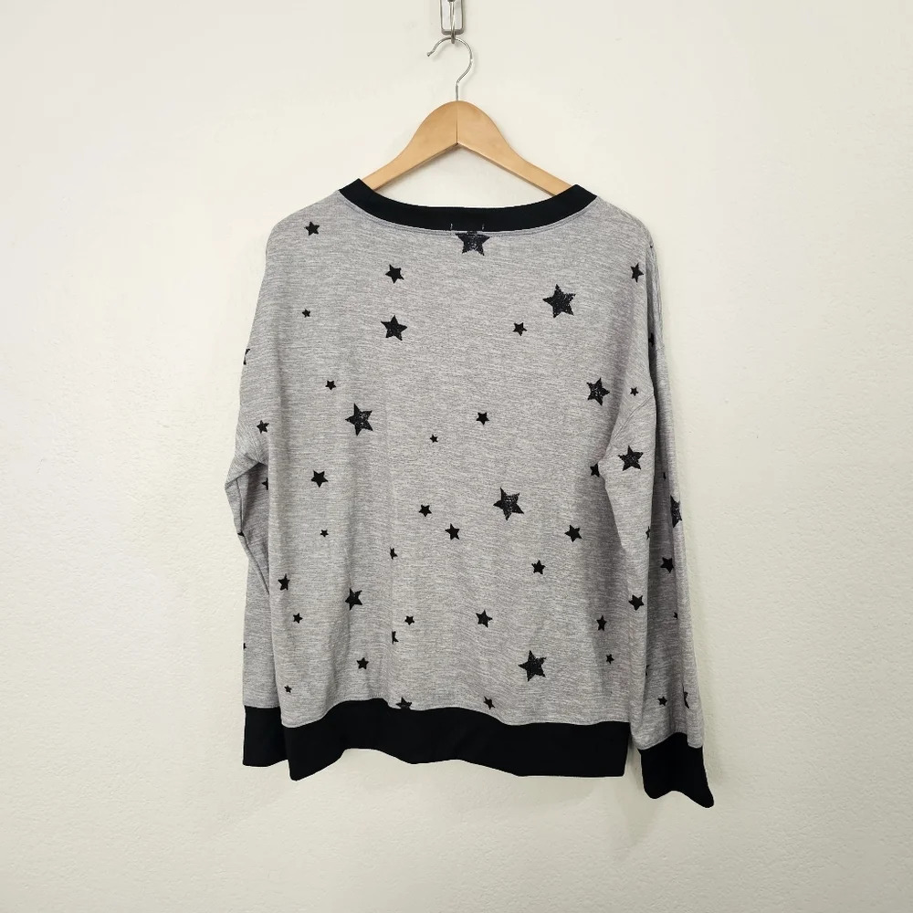 SPLENDID Black Gray Stars Pajama Set Size XL - Picture 3 of 11